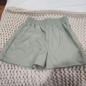 Topshop Green Athletic Shorts Lightweight and Relaxed